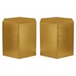 Home Square Furniture Brushed Gold Metal End Table - Set of 2