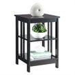 Home Square Mission Square End Table in Black Wood Finish - Set of 2