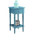 Home Square French Country Square End Table in Blue Wood Finish - Set of 2