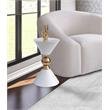Home Square White and Gold Metal Hourglass Shaped End Table - Set of 2