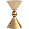 Home Square Gold Metal Hourglass Shaped End Table - Set of 2