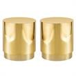 Home Square Gold Stainless Steel Drum End Table - Set of 2