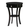 Home Square Furniture End Table in Black Wood Finish - Set of 2