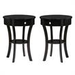 Home Square Furniture End Table in Black Wood Finish - Set of 2