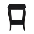 Home Square Furniture Square End Table in Black Wood Finish - Set of 2