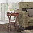 Home Square 1-Drawer End Table with Shelf in Espresso Wood Finish - Set of 2