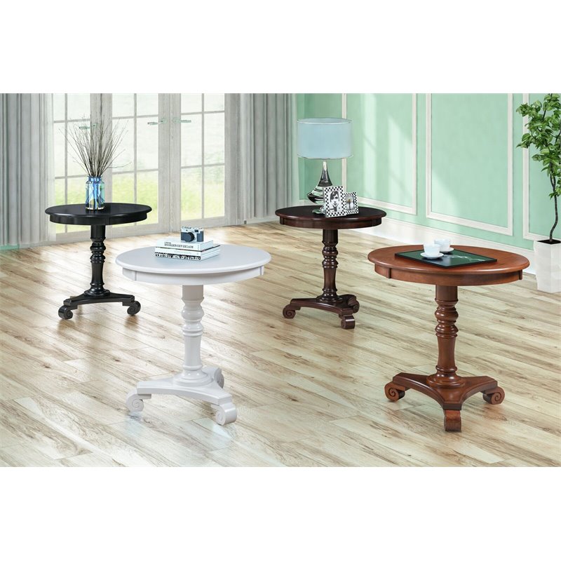 Home Square Accents Talbot End Table in Espresso Wood Finish - Set of 2