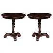 Home Square Accents Talbot End Table in Espresso Wood Finish - Set of 2