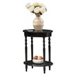 Home Square Accents Brandi Oval End Table in Black - Set of 2