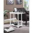 Home Square Regent End Table in White Wood Finish - Set of 2