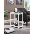 Home Square Regent End Table in White Wood Finish - Set of 2