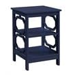 Home Square Omega End Table in Cobalt Blue Wood Finish - Set of 2