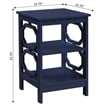 Home Square Omega End Table in Cobalt Blue Wood Finish - Set of 2