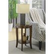 Home Square Round End Table in Espresso Wood Finish - Set of 2