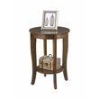 Home Square Round End Table in Espresso Wood Finish - Set of 2
