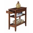 Home Square Three-Tier End Table in Mahogany Wood - Set of 2