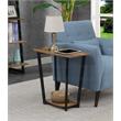 Home Square Graystone End Table with Shelf in Nutmeg Wood Finish - Set of 2