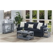 Home Square Furniture Square End Table with Shelves in Gray - Set of 2