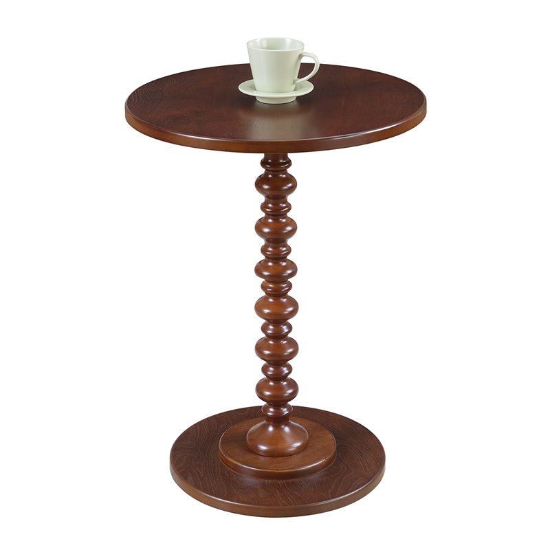 Home Square Palm Beach Spindle Table in Mahogany Wood Finish - Set of 2