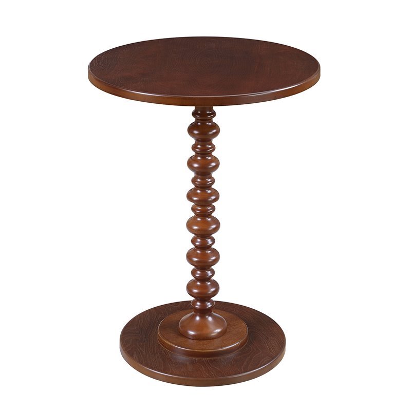 Home Square Palm Beach Spindle Table in Mahogany Wood Finish - Set of 2