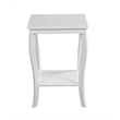 Home Square Furniture Square End Table in White Wood Finish - Set of 2
