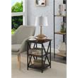 Home Square Tucson End Table with Shelves in Espresso Wood Finish - Set of 2
