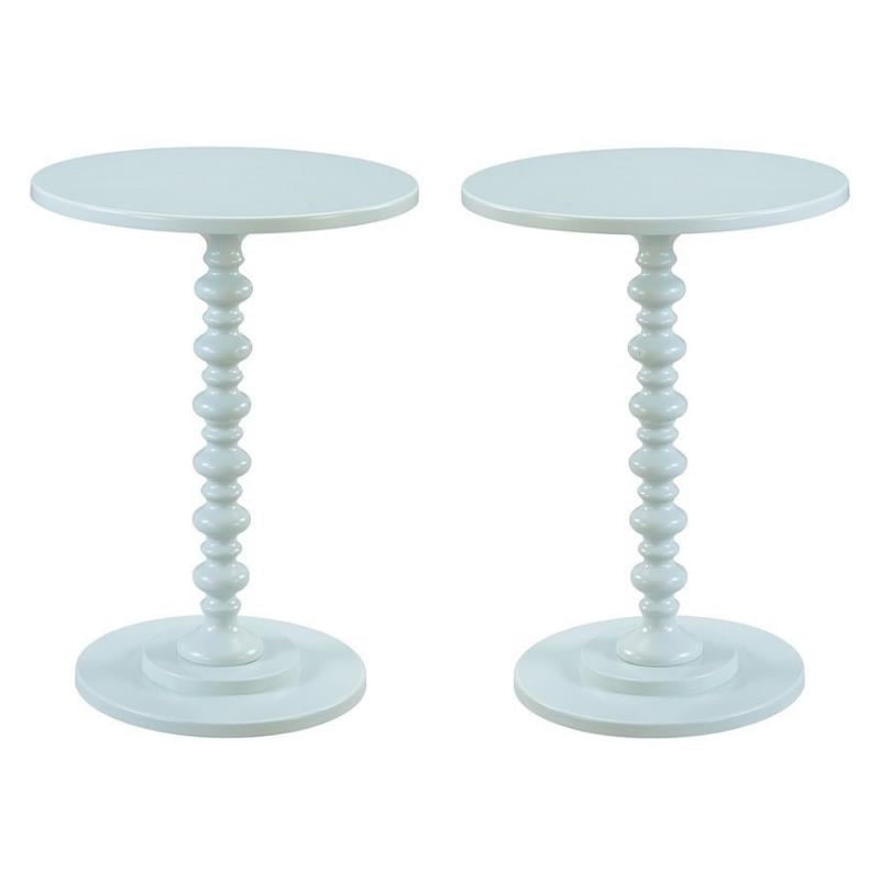 Home Square Palm Beach Spindle Table in Green Wood Finish - Set of 2