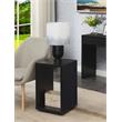 Home Square Northfield Admiral End Table with Shelf in Black Wood - Set of 2