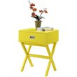 Home Square Furniture 1-Drawer End Table in Yellow Wood - Set of 2