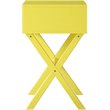 Home Square Furniture 1-Drawer End Table in Yellow Wood - Set of 2