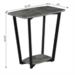 Home Square Graystone End Table with Shelf in Gray Wood Finish - Set of 2