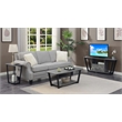 Home Square Graystone End Table with Shelf in Gray Wood Finish - Set of 2