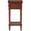 Home Square One-Drawer Accent End Table in Mahogany Wood Finish - Set of 2