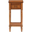 Home Square One-Drawer Accent End Table in Walnut Wood Finish - Set of 2