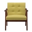 Home Square Natalie Furniture Accent Chair in Yellow - Set of 2