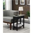 Home Square Furniture Top End Table in Black Wood Finish - Set of 2