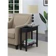 Home Square Furniture Top End Table in Black Wood Finish - Set of 2