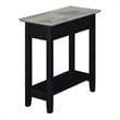 Home Square Furniture Top End Table in Black Wood Finish - Set of 2