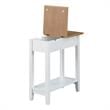 Home Square Furniture Top End Table with Charging Station in White - Set of 2