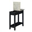 Home Square Furniture End Table with Charging Station in Black - Set of 2