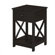 Home Square Furniture One-Drawer End Table in Espresso Wood Finish - Set of 2