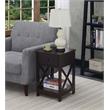 Home Square Furniture One-Drawer End Table in Espresso Wood Finish - Set of 2