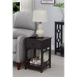 Home Square One-Drawer End Table in Espresso Wood Finish - Set of 2