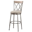 Home Square Swivel Counter Stool In Aged Pewter - Set of 3