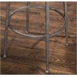 Home Square Swivel Counter Stool In Aged Pewter - Set of 3