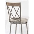Home Square Swivel Counter Stool In Aged Pewter - Set of 3