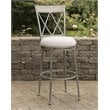 Home Square Swivel Counter Stool In Aged Pewter - Set of 3