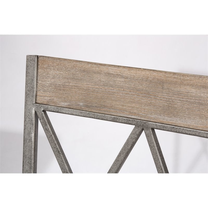 Home Square Swivel Counter Stool In Aged Pewter - Set of 2