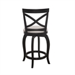 Home Square Swivel Counter Height Stool in Black - Set of 3