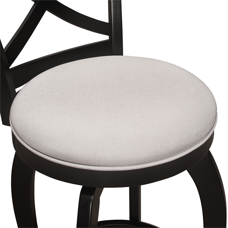 Home Square Swivel Counter Height Stool in Black - Set of 2